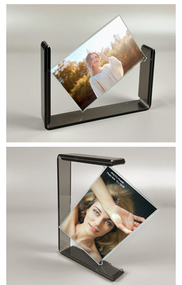 Cuadro fotográfico acrílico elegante de 4 'x 6' con marco giratorio de plexiglás de doble cara