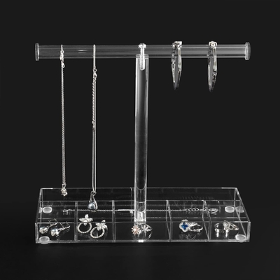Display holder acrílico de joyería con base para organizar pulseras y collares
