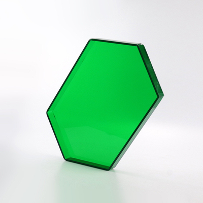 Tarjeta de servicio acrílica de color verde personalizada, organizador de tarjetas de frutas acrílicas hexagonales