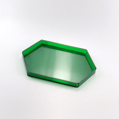 Tarjeta de servicio acrílica de color verde personalizada, organizador de tarjetas de frutas acrílicas hexagonales