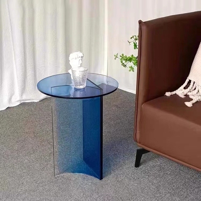 Mesa de café acrílica de color personalizado Plexiglás Mesa de extremo Diseño estético moderno