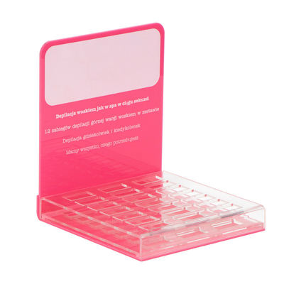 Lápiz labial esmalte de uñas POS Estante de exhibición acrílica, Plexiglás Estante de exhibición cosmética