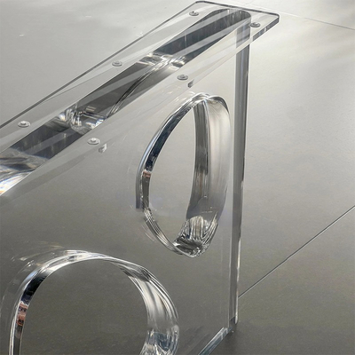 Piernas de muebles de acrílico transparente en forma de T de plexiglás Piernas de mesa de comedor acrílico