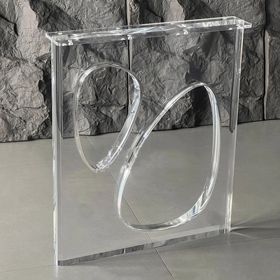 Piernas de muebles de acrílico transparente en forma de T de plexiglás Piernas de mesa de comedor acrílico