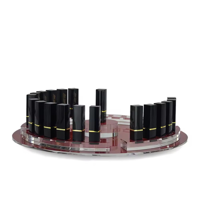 Tròn xoay acrylic lipsticks hiển thị đứng giữ cho các thương hiệu mỹ phẩm