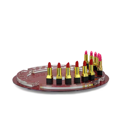 Tròn xoay acrylic lipsticks hiển thị đứng giữ cho các thương hiệu mỹ phẩm