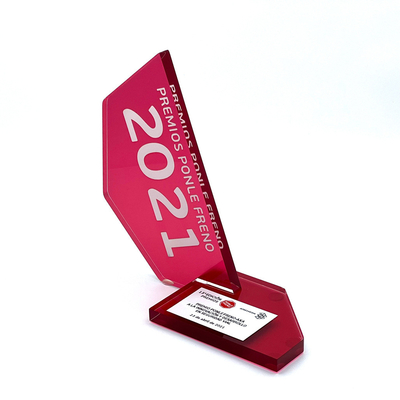 Grabación de premios acrílicos personalizados personalizables para regalos y trofeos de aniversario escolar