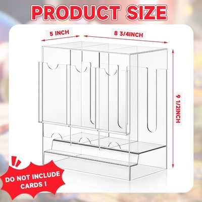 Ακρυλικό 3-Slot & 6-Slot Booster Pack Dispenser Ακρυλικό οργανωτή κάρτας TCG Storage Solution