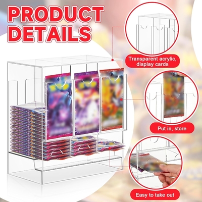 Ακρυλικό 3-Slot & 6-Slot Booster Pack Dispenser Ακρυλικό οργανωτή κάρτας TCG Storage Solution